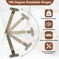 thumbnail image 4 of 2Pcs 5.71"x0.35" Folding Lid Support Hinges, Lift Up Lid Stay Hinge with Screws, Bronze, 4 of 6