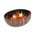 thumbnail image 3 of jifeng Coconut Bowl Storage Bowl Dry Snacks Handcrafted Nuts Pearl Inlaid Keys Diameter 12cm Coconut Shell Fruits Container Key Bowl orange, 3 of 9