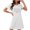 White, variant on QQZ Sleep Shirts for Women Short Sleeve Cotton Novelty Night Shirts Crew Neck Oversized Nightgowns Cute Printed Nightdress