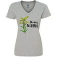 thumbnail image 3 of Inktastic Omaha, Nebraska Goldenrod Flower Women's V-Neck T-Shirt, 3 of 5