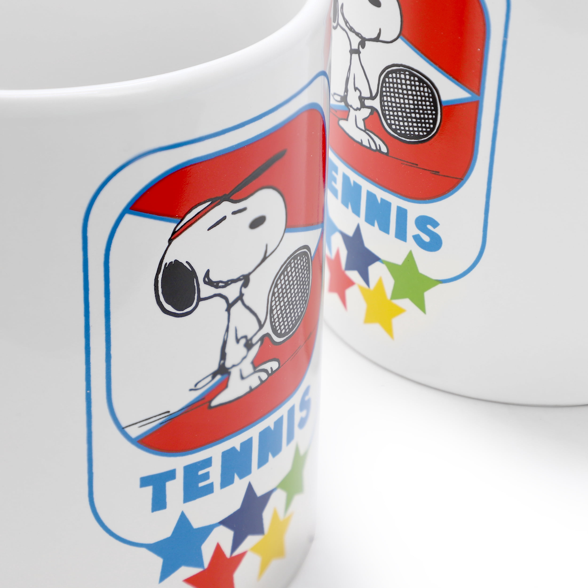 Peanuts Best In Sports Tennis 4 Piece 19 Ounce Stoneware Mug Set