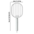 thumbnail image 3 of GJX 2 in 1 Electric Bug Zapper,Mosquito Trap Lamp & Racket,3000V Bug Zapper Racket,Usb Rechargeable Electric Fly Swatter Powerful Grid 3-Layer Safety Mesh Indoor and Outdoor,20.5*7.9 Inch, 3 of 7