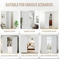 thumbnail image 5 of Vatge Accordion Door Curtains for Closet, Laundry Room Curtain for Doorway, Hallway Curtain for Space Privacy, 1 Panel with Tieback, W39 x L78, Stone White, 5 of 13