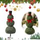 thumbnail image 3 of Topiarios Navideños Boj Con Lazo Topiario Muñeco Nieve para Porche (estilo 2) Rojo, 3 of 9