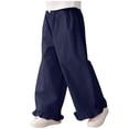 thumbnail image 7 of hengsof Girls Spring Summer Solid Elastic Waist Casual Pants Cute Ruffle Hem Cotton Loose Comfortable Long Pants for 2-14 Years Kids, 7 of 7