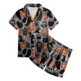 thumbnail image 5 of OJSFQUFP Girls Shorts Set Toddler Short Sleeve Print Shirts Tops Pants Outfits Button, 5 of 6