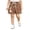 Khaki, variant on Unisex Kids Solid Casual Shorts, Drawstring Elastic Waist Patch‑Label Roll‑Hem Summer Sports Shorts for Boys Girls 2‑12 Years Old