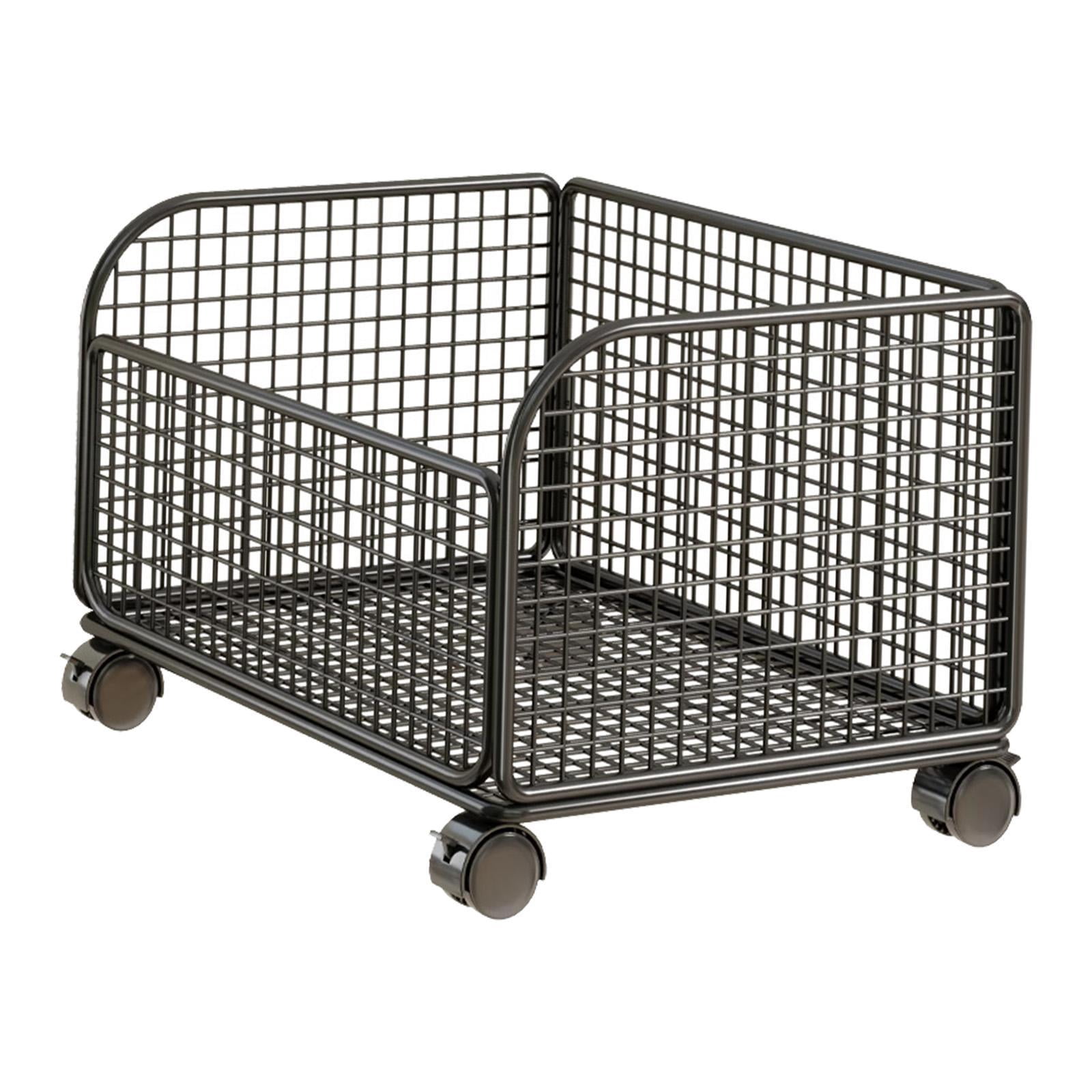 kowaku Rolling File Folder Cart,Mobile Utility Cart School with Lockable Wheels under Desk Storage Organizer for Bathroom Toiletries Black Single