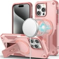 thumbnail image 6 of Designed for Apple iPhone 11 (6.1") Magnetic Invisible Kickstand Holder with Magsafe, Slim Fit Shockproof Hybrid Military Grade Heavy Duty Phone Case Cover [Pink], 6 of 10