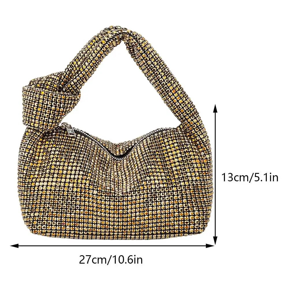 Bling Sac à Main Noué Pailleté Complet pour Femmes Sac Hobo en