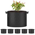 thumbnail image 1 of Bolsas HealSmart para cultivo de plantas, 10 galones, 5 unidades, con asas, negras, 1 of 7