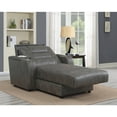 thumbnail image 2 of Reclining Chaise Lounge Chair with USB Charger, StorageCupholder - Power Recliner, Gray, 2 of 8