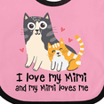 thumbnail image 4 of Inktastic I Love My Mimi Loves Me Cat Boys or Girls Baby Bib, 4 of 4