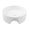 thumbnail image 5 of Monaco 15.75" Round Console Sink with Faucet Mount, White Basin Matte Black Legs, 5 of 11