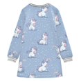 thumbnail image 6 of Girls' long-sleeved dress Cute Unicorn Girls' A-line dress with ribbed cuffs Soft and comfortable, 6 of 6