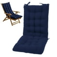 thumbnail image 4 of HioHa Rocking Chair Cushion, 49x19x3 inch Lounge Chaise Chair Cushion with Ties, Thickened Recliner Cushion Double-Sided Foldable(Blue), 4 of 8