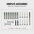 thumbnail image 6 of VEVOR Handrails for Outdoor Steps, Fit 1-3 Steps Wrought Iron Handrail, Outdoor Stair Railing, Adjustable Front Porch Hand Rail, Black Transitional Hand railings for Concrete Steps or Wooden Stairs, 6 of 9