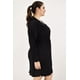 thumbnail image 2 of Vestido de Satín Plisado Roman Fashion Talla Extra 12248 Negro 42, 2 of 7
