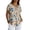 Complexion, variant on Vintage Floral V-Neck Tunic Tops for Women - Short Sleeve Button Detail Casual Blouse, Loose Fit Cotton-Linen Look Pullover Shirt for Summer & Vacation Green XXL