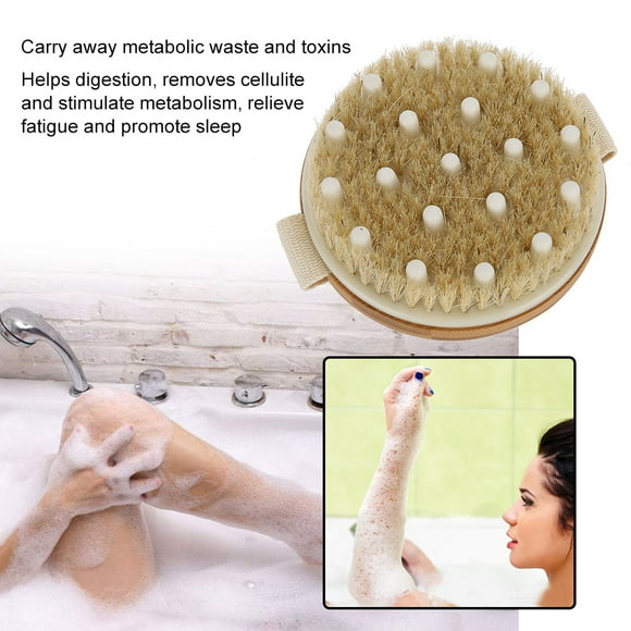 Body Massage Brush Bathing Shower 2 IN 1Body Massager Dead Skin Removal Detoxification Body Massage Wash Scrubber