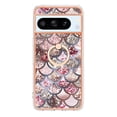 thumbnail image 2 of Feishell for Google Pixel 8 Pro Case with Rotating Metal Ring Kickstand, Stylish Thin IMD Marble Flower Pattern Cover Shockproof Lightweight Slim Fit Girls Women Phone Case for Google Pixel 8 Pro,E, 2 of 6