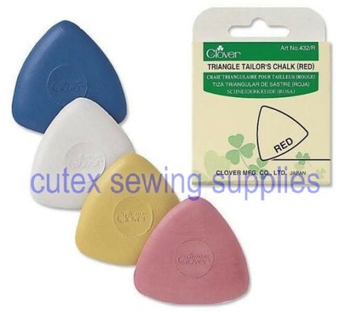 CHRORINE 12 Pieces Triangle Fabric Chalk Tailors Chalk for Sewing 