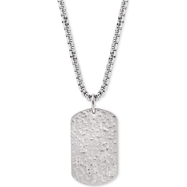 Steve Madden - Cadena de collar texturizada para hombre, metálica, sin talla