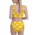 thumbnail image 5 of High Waisted Bikini Sets For Women, Bulb Pattern Yellow Swimsuits Tummy Control, Two Pieces Bathing Suit, 5 of 8