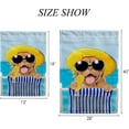 thumbnail image 2 of SKYSONIC Garden Flag Happy Puppy Resting in the Beach with Tropical Cocktail Double-Sided Printed Garden House Sports Flag 12x18in Polyester Decorative Flags for Courtyard Garden Flowerpot, 2 of 7