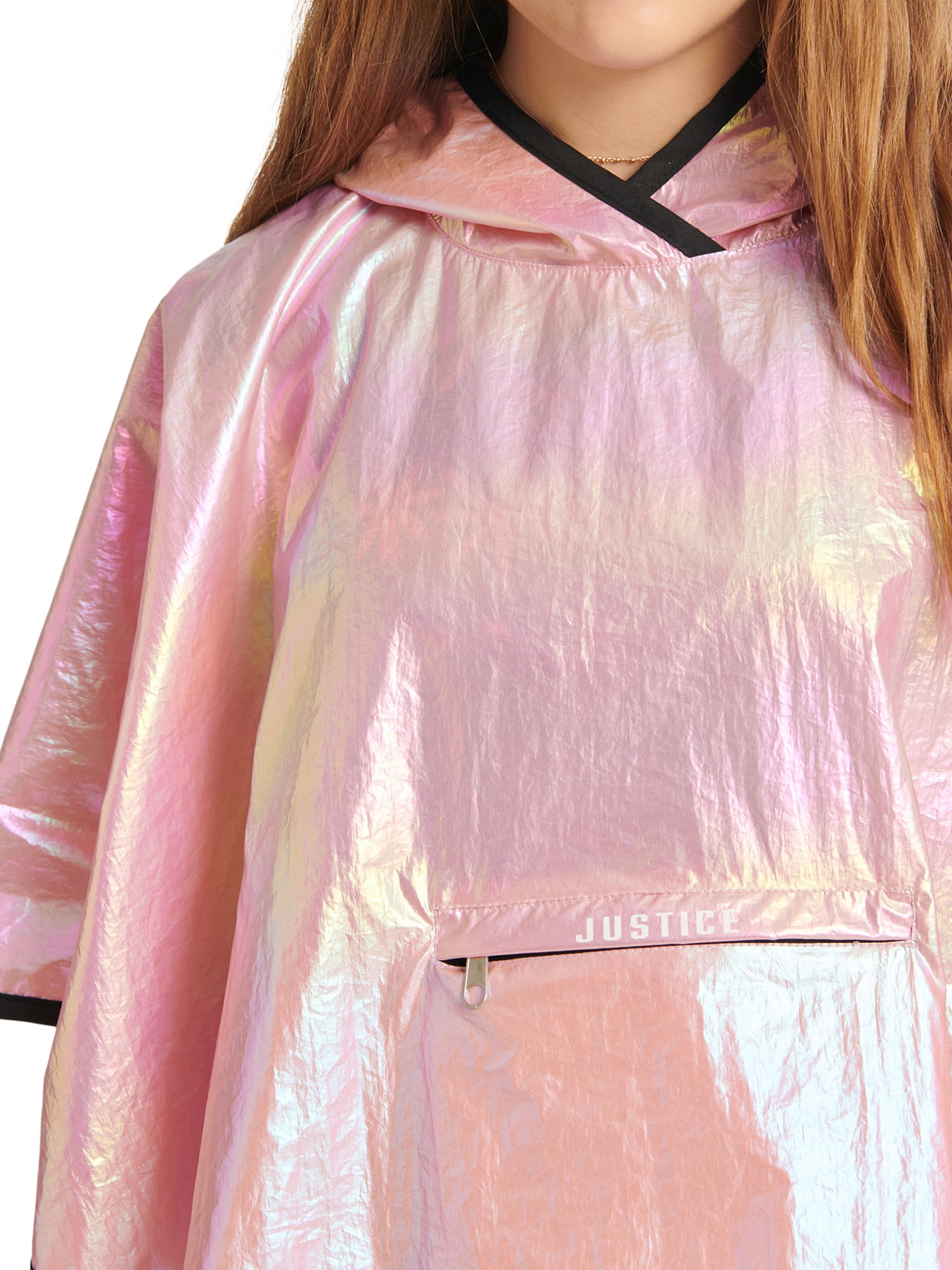 Justice Kids Girls Child Packable Rain Poncho