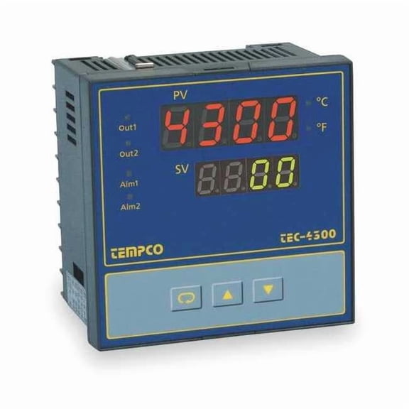 Tempco Temp Controller, Prog, 90-264V, Relay2A TEC55011