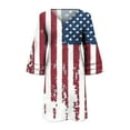 thumbnail image 4 of EGNMCR 4th of July Dresses for Women 2024 Plus Size Fashion Summer Independence Day Printed Long Sleeve Maxi Dress Long Dress Summer Sale Clearance, 4 of 5