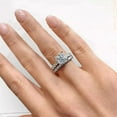 thumbnail image 2 of 2.00 Ct Princes Cut lab created Bridal Set Engagement Ring 14K White Gold Plated, 2 of 4