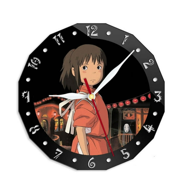 Reloj de pared Oginos Chihiros Anime Silent que no hace tictac, 30 cm