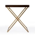thumbnail image 5 of Butler Specialty Emma Brown Mango Wood And Gold Cross Legs Tray Table, 5 of 7