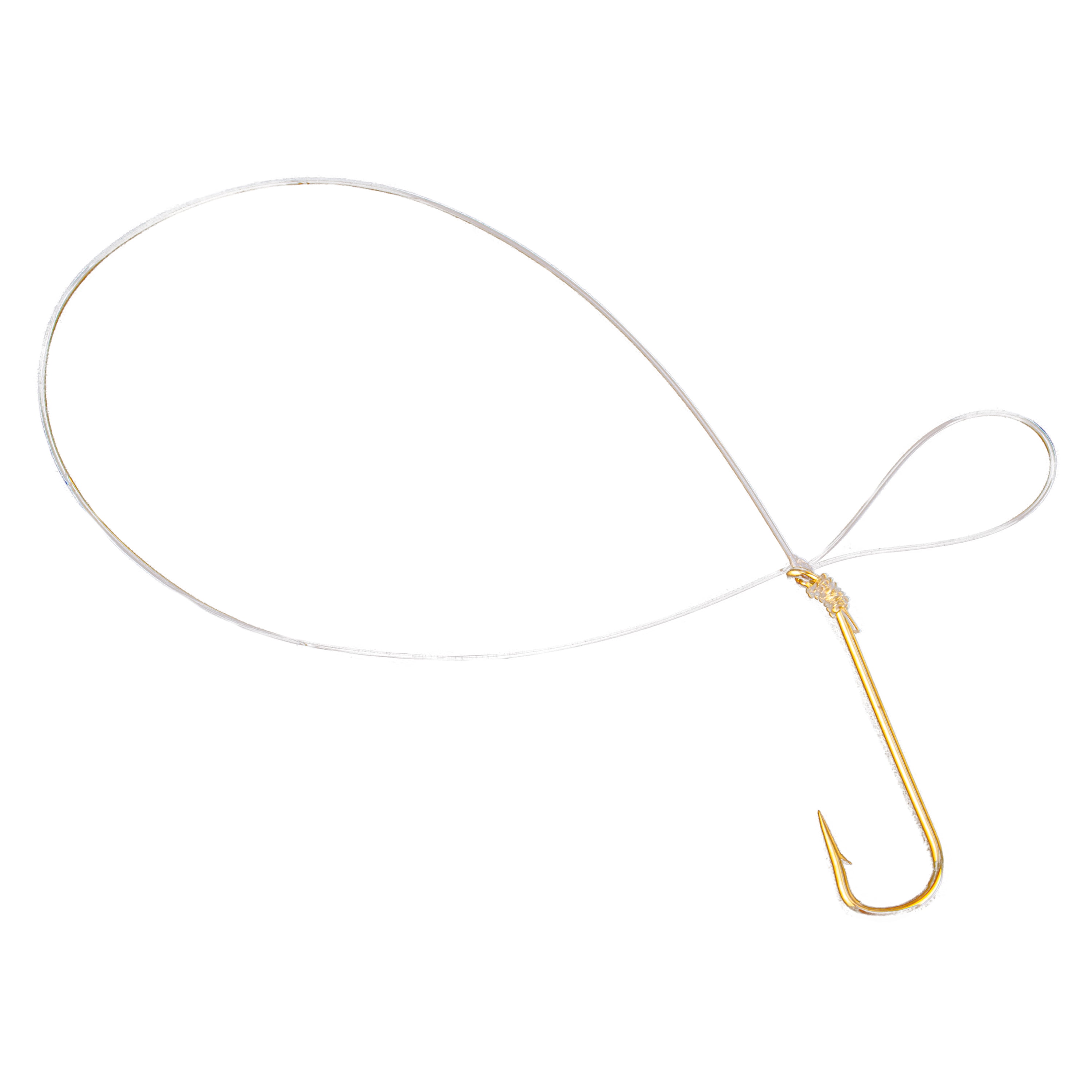 Ozark Trail Gold Aberdeen Snelled Fishing Hooks, Size 4, 8-Pack