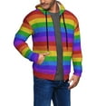 thumbnail image 2 of Goofa Colorful Glitter Rainbow Pattern Mens Full-zip Hoodie, Zip-up Pullover Hooded Sweatshirt, Kangaroo Pocket Hoodie Ideal for Daily Wear, Travel, and Home-Medium, 2 of 5