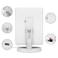 thumbnail image 4 of Delaman Tri-Fold Lighted Vanity Mirror with 21 LED Lights, Touch Screen and 3X/2X/1X Magnification, Two Power Supply Modes Make Up Mirror,Travel Mirror, 4 of 6