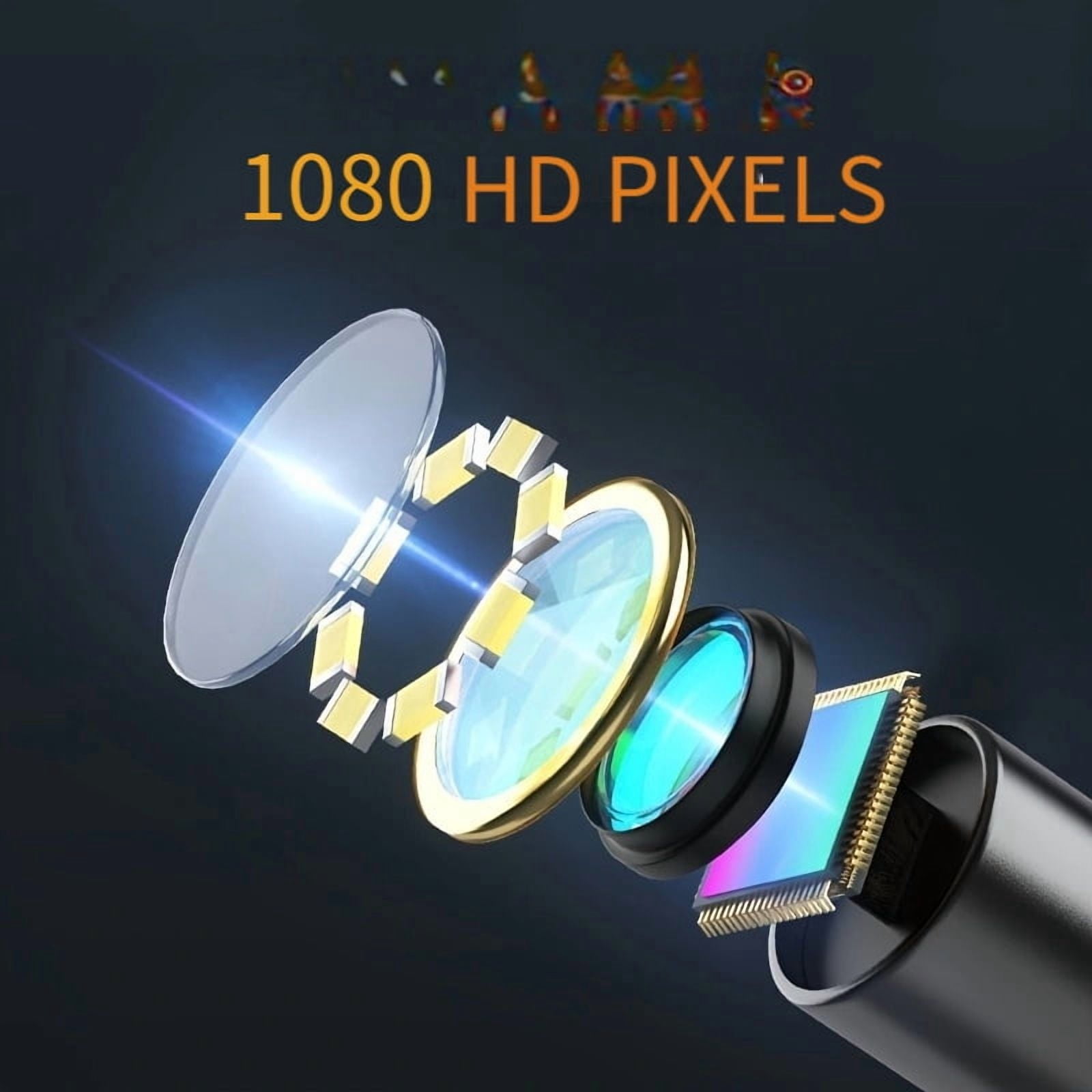 Endoscope Camera with Light, IP67 Waterproof Borescope Camera with 16.5ft Semi-Rigid Cord, 4.3" LCD Screen Borescope with 8 Adjustable LED Lights, HD 1080P Inspection Camera Scope Camera