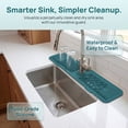 thumbnail image 2 of Unique Bargains Faucet Mat for Kitchen Sink Splash Guard Sink Area Mat Green, 2 of 7