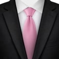 thumbnail image 3 of Jacob Alexander Men's Solid Color Regular Length Neck Tie - Carnation Pink, 3 of 8