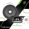 thumbnail image 4 of Altavoz de gama media Timpano TPT-MR6-4 Bullet 500 W 4 ohmios 6.5 pulgadas, 4 of 7
