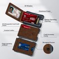 thumbnail image 5 of ENIGMA Minimalist Bifold Card Holder Front Pocket Wallet for Men, RFID Blocking Leather Tactical Wallet - Crazy Horse, 5 of 6