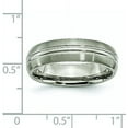thumbnail image 6 of Chisel Titanium Brushed Center 6.2mm Grooved Band - Ring Size 11.0-3.7gm, 6 of 8