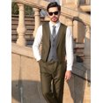 thumbnail image 5 of MAGE MALE Men's Slim Fit 2-Piece Vest Suit, Formal Business & Wedding Set, 5 of 7