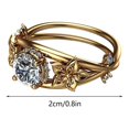 thumbnail image 6 of TIHLMK Vintage Flower Engraving Rings for MOM Ring Mother's Day Gift Women's Wedding Engagement Rings for Womens Ladies Valentine's Day Gift for Womens, 6 of 6