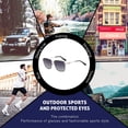 thumbnail image 4 of Color changing alloy driving sunglasses with UV protection, Silver, 4 of 5