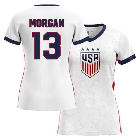 Icon Sports Official U.S.Women National Soccer Team Game Day Shirt - Womens - WNT81GD White Red Alex Morgan S