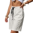 thumbnail image 5 of yillto Womens Shorts Lightweight Long Shorts for Women Casual 5 Inch Summer Loose Shorts with Pockets, 5 of 7