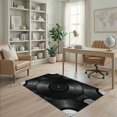 thumbnail image 2 of ODIKA Disc Circular Nostalgic Phonograph Spiral Groove Retro Record Stain Resistant Low Profile for Dorm Room, Small Living Apartment, 2 of 7